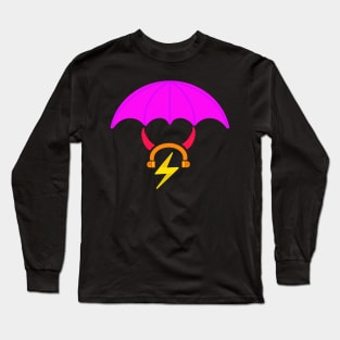 Lightning bolt with headphones umberella and horns Long Sleeve T-Shirt